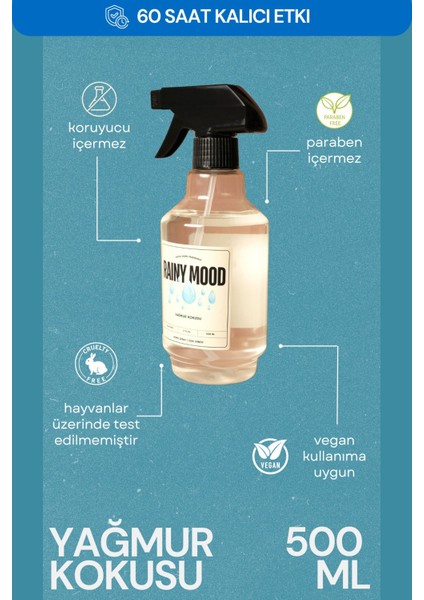 Home Premium Yağmur Kokusu Sprey Oda Ortam Ofis Kokusu - 500 ml