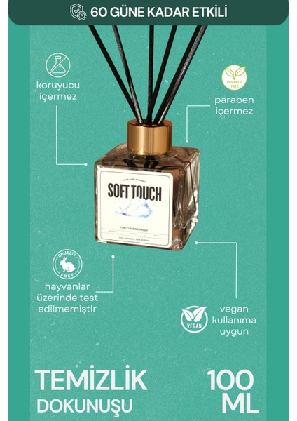 Home Premium Temizlik Dokunuşu Çubuklu Oda Ortam Ofis Kokusu - 100 ml