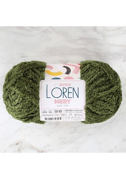 Loren Mery Yeşil El Örgü Ipi - M415