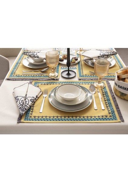 Home Safran Harmonia Premium Serisi Duck Keten Amerikan Servisi 40 x 50