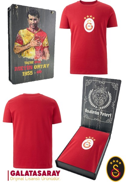 Orijinal Lisanslı Arma T-Shirt Metin Oktay Baskılı Hediyelik Ahşap Kutulu