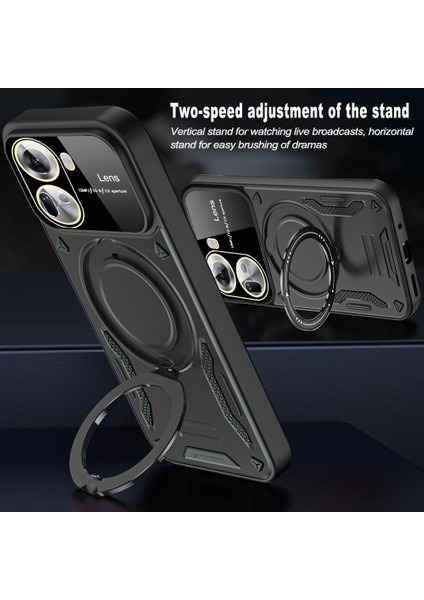 Xiaomi Mi 13T Pro Uyumlu Kılıf Kamera Lens Koruyuculu Magsafe Destekli 360 Dönen Halka Standlı Kapak fırsatları