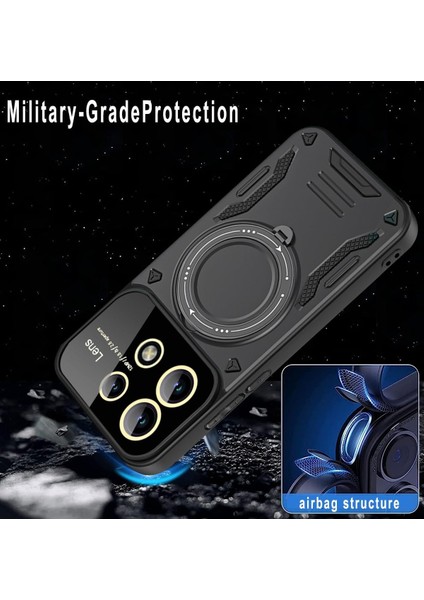 Redmi Note 13 Pro 4g Için Kılıf Kamera Lens Koruyuculu Magsafe Destekli 360 Dönen Halka Standlı Kapak fiyatları