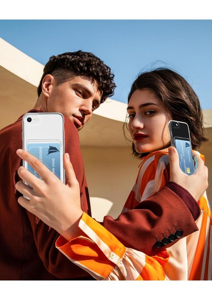Iphone 16E Uyumlu Kılıf Kamera Korumalı Şeffaf Cüzdanlı Kartlıklı Süper Slikon Kapak indirimleri