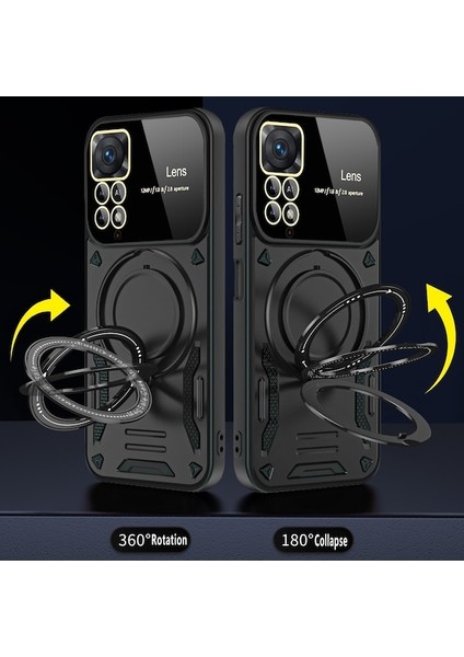 Redmi Note 12 Pro 4g Kılıf Kamera Lens Koruyuculu Magsafe Destekli 360 Dönen Halka Standlı Kapak fiyatları