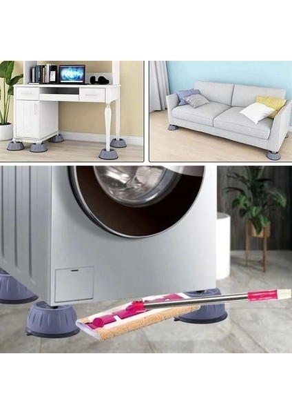 Buffer® Çamaşır Makinesi Sarsıntı Titreşim Ses Önleyici Kaydırmaz Ayak 4lü Set modelleri