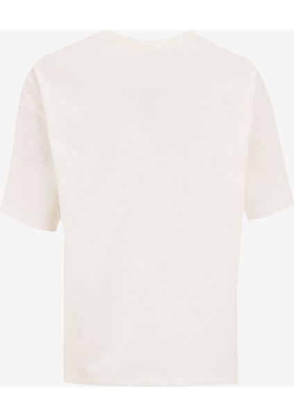 Bisiklet Yaka Baskılı Kırık Beyaz Kadın T-Shirt J5SL-TST7043 fiyatları