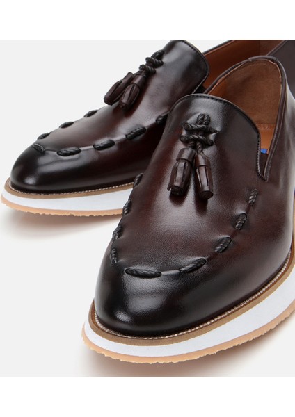 Masters 02AYH305220A480 ERKEK Deri Kahverengi Püskül Detaylı Loafer modelleri