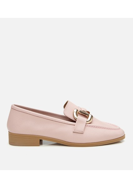 01AYH303940A715 KADIN Deri Pembe Tokalı Loafer