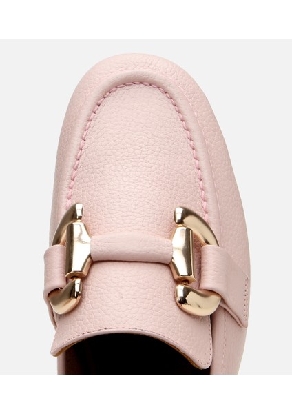 01AYH303940A715 KADIN Deri Pembe Tokalı Loafer