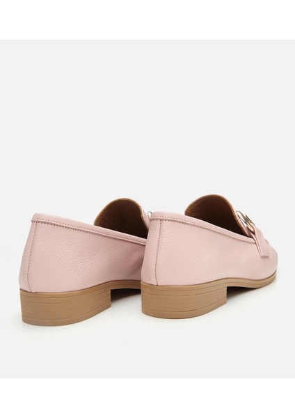 01AYH303940A715 KADIN Deri Pembe Tokalı Loafer