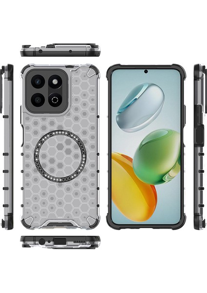 Huawei Honor X7C Manyetik Şeffaf Düşmeye Dayanıklı Telefon Kılıfı (Yurt Dışından) modelleri