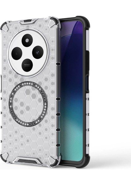 Xiaomi Redmi 14C Manyetik Şeffaf Düşmeye Dayanıklı Telefon Kılıfı (Yurt Dışından)