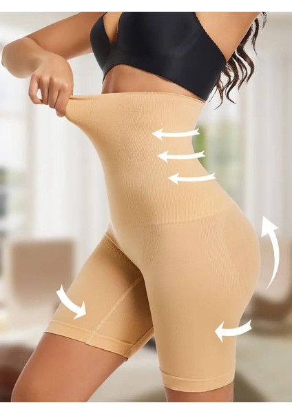 2 Beden Toparlayıcı Göbek,bel, Basen, Kalça Toparlayıcı Seamless Korse Şort