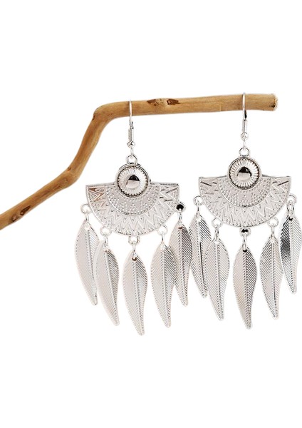 Hengshan Miao Küpeleri, Etnik Azınlık Turistik Küpeleri, Bohem Uzun Yapraklı Püskül Küpeler (Yurt Dışından)