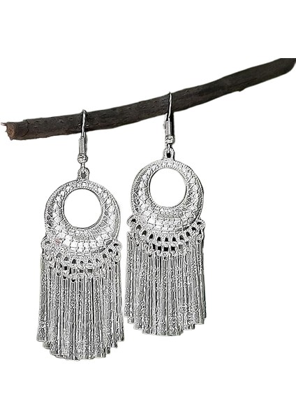 Hengshan Miao Küpeleri, Etnik Azınlık Turistik Küpeleri, Bohem Uzun Yapraklı Püskül Küpeler (Yurt Dışından)