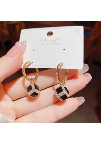 Hengshan Popüler 925 Gümüş Iğne Küpe Klasik Geometrik Uzun Püskül Küpe (Yurt Dışından)