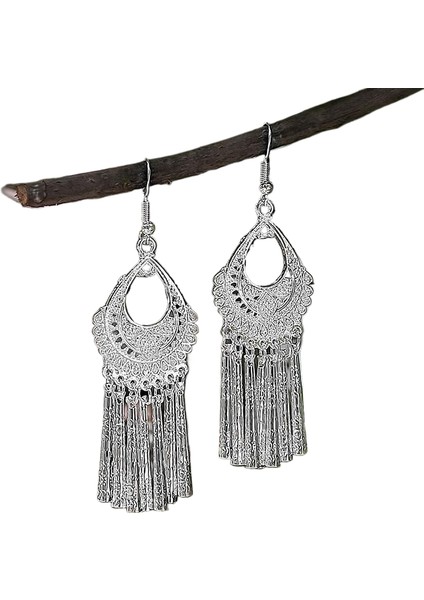 Hengshan Miao Küpeleri, Etnik Azınlık Turistik Küpeleri, Bohem Uzun Yapraklı Püskül Küpeler (Yurt Dışından)