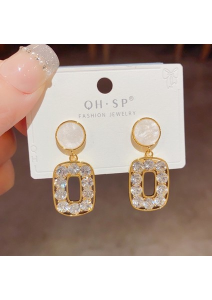 Hengshan Popüler 925 Gümüş Iğne Küpe Klasik Geometrik Uzun Püskül Küpe (Yurt Dışından)