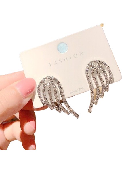 Hengshan Kadınlar Için Yeni Mizaç Moda Geometrik Saplama Küpeler 925 Gümüş Iğne Basit Işık Lüks Küpe (Yurt Dışından)