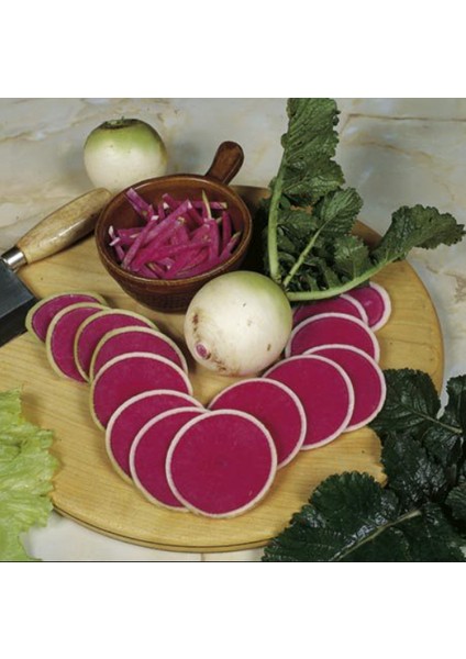 Geleneksel Dışı Beyaz Içi Kırmızı Yüksek Aromalı Çin Turpu Tohumu (50 Adet)