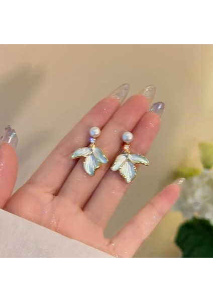 Hengshan S925 Gümüş Iğne Retro Fransız Inci Küpeleri, Üst Düzey, Çok Yönlü, Basit ve Kişiselleştirilmiş Küpeler (Yurt Dışından)