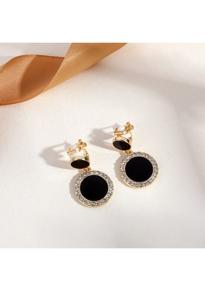 Hengshan Delici Olmadan Üçgen Püskül Kulak Klipsi, Üst Düzey Niş Edebi Retro Bayan Kulak Asılı Hafif Lüks Yüksek Kaliteli Küpeler (Yurt Dışından)