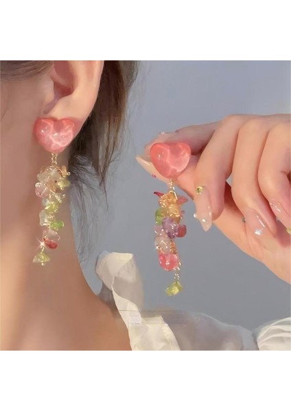 Hengshan 925 Gümüş Iğne Yay Küpe Kore Tarzı Küpeler Üst Düzey Küpeler Niş Inciler Çok Yönlü Mizaç Küpeleri (Yurt Dışından)