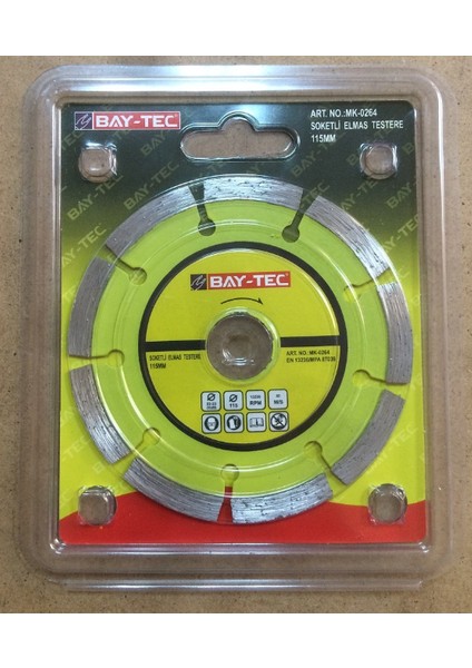 Baytec 115 mm Elmas Testere Seramik Beton Tuğla Kesici Disk