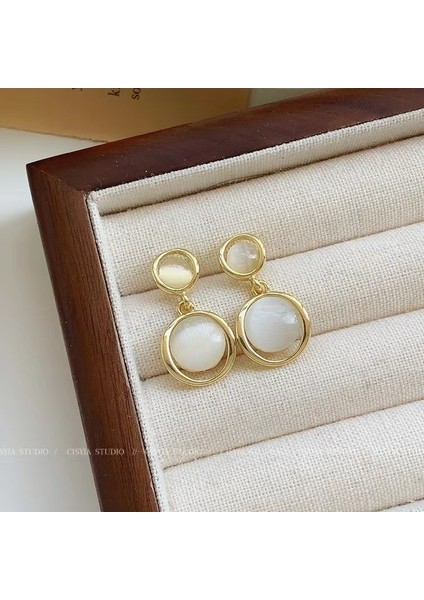 Hengshan S925 Gümüş Iğne Retro Fransız Inci Küpeleri, Üst Düzey, Çok Yönlü, Basit ve Kişiselleştirilmiş Küpeler (Yurt Dışından)