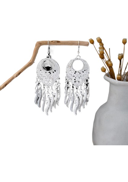 Hengshan Miao Küpeleri, Etnik Azınlık Turistik Küpeleri, Bohem Uzun Yapraklı Püskül Küpeler (Yurt Dışından)