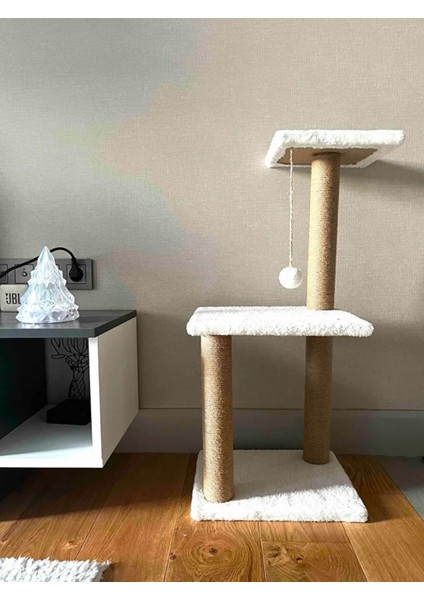 İki Katlı Kedi Tırmalaması Büyük Tırmalama Tahtası Ekru fiyatları