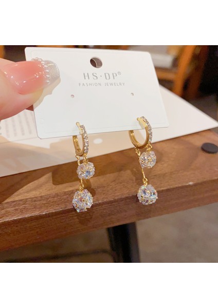 Hengshan Popüler 925 Gümüş Iğne Küpe Klasik Geometrik Uzun Püskül Küpe (Yurt Dışından)