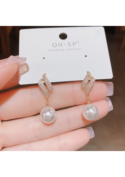 Hengshan Popüler 925 Gümüş Iğne Küpe Klasik Geometrik Uzun Püskül Küpe (Yurt Dışından)