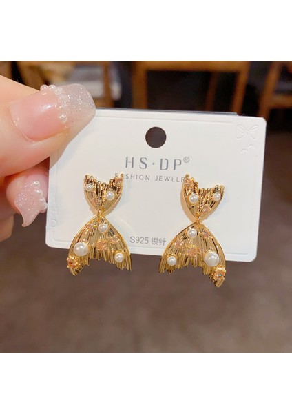 Hengshan Popüler 925 Gümüş Iğne Küpe Klasik Geometrik Uzun Püskül Küpe (Yurt Dışından)