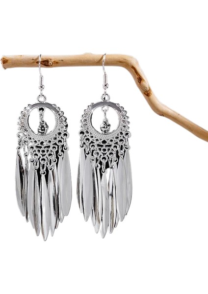 Hengshan Miao Küpeleri, Etnik Azınlık Turistik Küpeleri, Bohem Uzun Yapraklı Püskül Küpeler (Yurt Dışından)