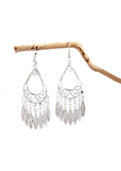 Hengshan Miao Küpeleri, Etnik Azınlık Turistik Küpeleri, Bohem Uzun Yapraklı Püskül Küpeler (Yurt Dışından)