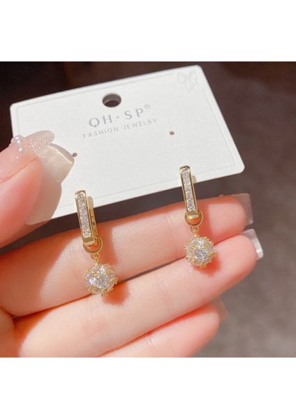 Hengshan Popüler 925 Gümüş Iğne Küpe Klasik Geometrik Uzun Püskül Küpe (Yurt Dışından)