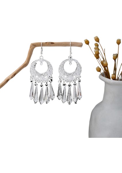 Hengshan Miao Küpeleri, Etnik Azınlık Turistik Küpeleri, Bohem Uzun Yapraklı Püskül Küpeler (Yurt Dışından)