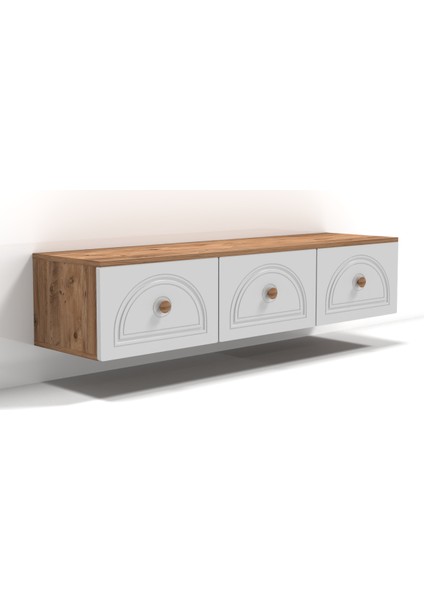 Bohem 135 cm 3 Kapaklı Duvar Tv Ünitesi Mdf Kapak