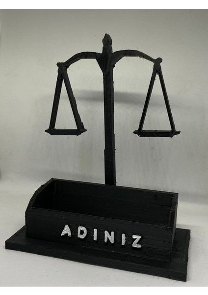 Kişiye Özel Terazi Temalı Avukat ve Hakimler Için Kalemlil ve Kartlık – Adalet Temalı Organizer modelleri