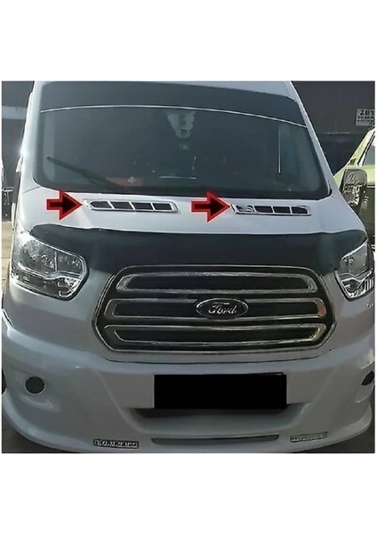 Ford Transit Krom Ön Kaput Havalandırma Izgarası 2 Parça P.çelik 2014 ve Üzeri