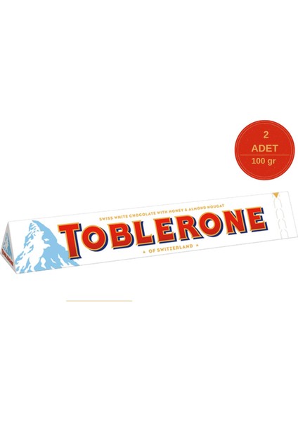 Beyaz Çikolata 100 gr - 2 Adet (2 x 100 gr)