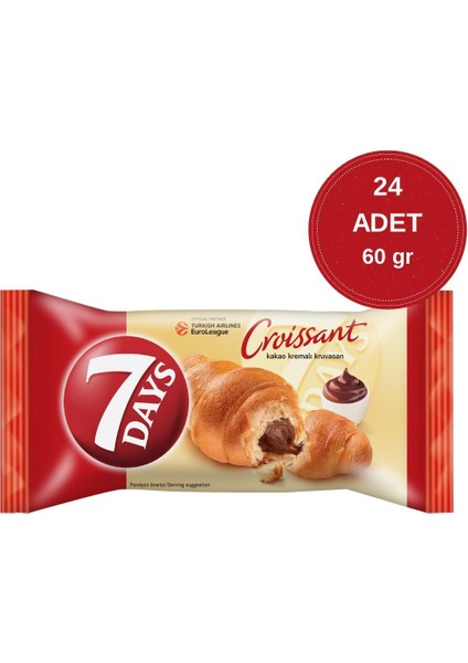 7 Days Kakaolu Kruvasan 60 gr - 24 Adet
