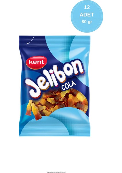 Jelibon Kola Aromalı Yumuşak Şekerleme 80 gr - 12 Adet