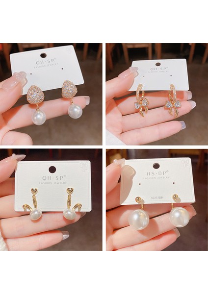 Hengshan Popüler 925 Gümüş Iğne Küpe Klasik Geometrik Uzun Püskül Küpe (Yurt Dışından) modelleri