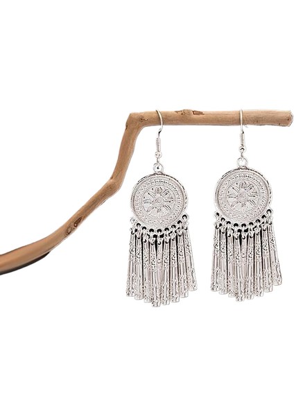 Hengshan Miao Küpeleri, Etnik Azınlık Turistik Küpeleri, Bohem Uzun Yapraklı Püskül Küpeler (Yurt Dışından)