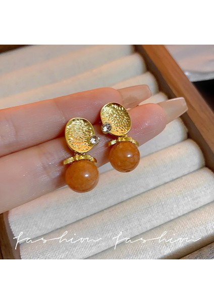 Hengshan S925 Gümüş Iğne Retro Fransız Inci Küpeleri, Üst Düzey, Çok Yönlü, Basit ve Kişiselleştirilmiş Küpeler (Yurt Dışından)