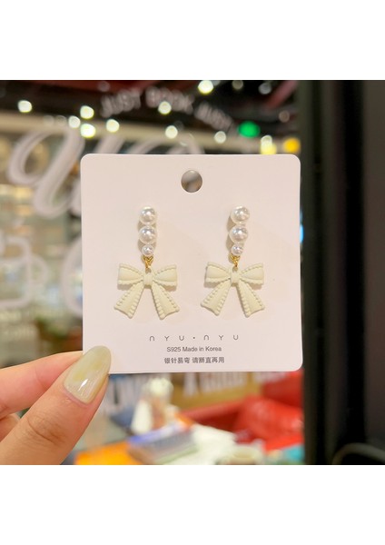 Hengshan Xiaoxiang Inci Küpeler Niş Retro Küpeler S925 Gümüş Iğne Küpeler Üst Seviye Bayan Küpeleri (Yurt Dışından)