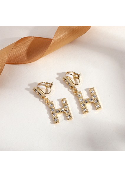 Hengshan Delici Olmadan Üçgen Püskül Kulak Klipsi, Üst Düzey Niş Edebi Retro Bayan Kulak Asılı Hafif Lüks Yüksek Kaliteli Küpeler (Yurt Dışından)